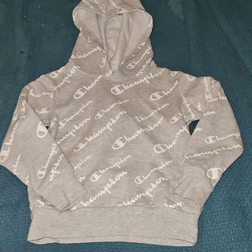 Champion Light Gray Logo Hoodie